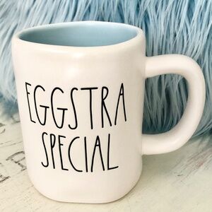 Rae Dunn,‎ Eggstra Special, Large, Coffee Mug, Ceramic, Light Blue Inner, 18 ozs